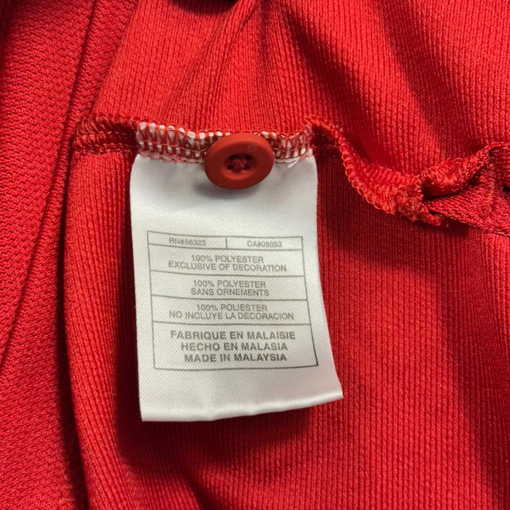 Nike Polo Shirt Mens XL Red Short Sleeve Swoosh Logo Golf Athletic Excellent